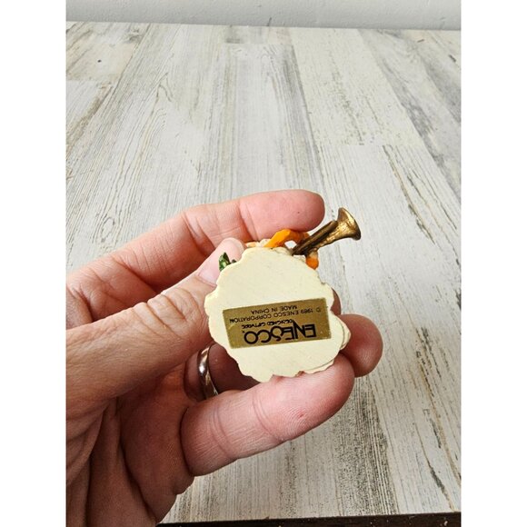 Enesco snapper trumpet elf North Pole village vintage figurine 1989 Xmas decor - Picture 9 of 9